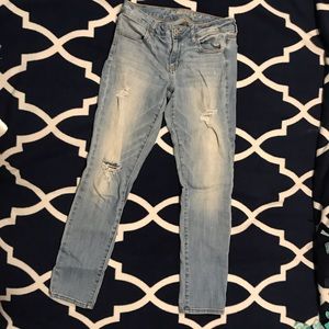 Light wash distressed jeans from American Eagle